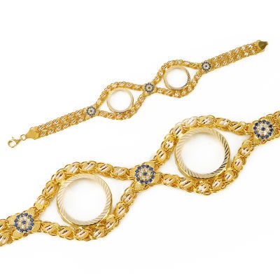 Nazar Boncuklu Çeyrek Çerçeveli Altın Bileklik 14KNY131 - Altınaşkı