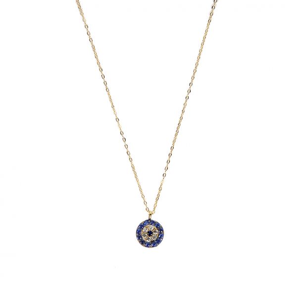 Nazar Boncuklu Hayalet Altın Kolye 8KLY633 - Altınaşkı