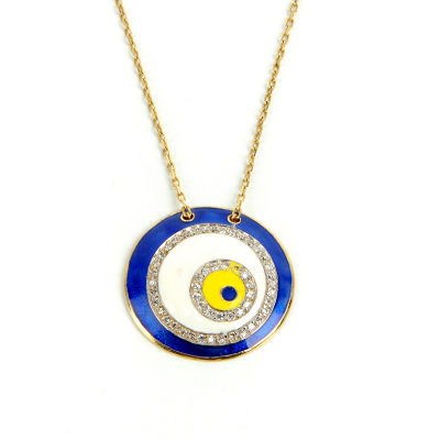 Nazar Boncuklu Kolye 14KLY41 - Altınaşkı