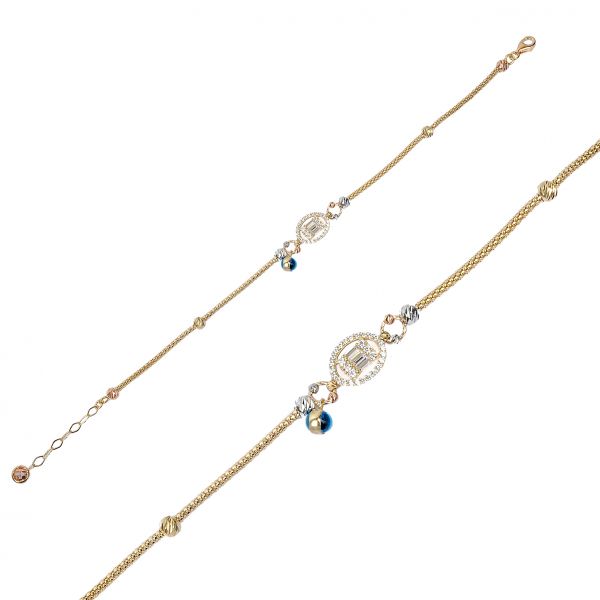 Dorika Toplu Baget Taşlı Altın Bileklik 14KNY1142 - Altınaşkı