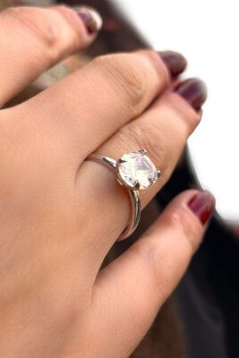 Oval Tektaş Altın Yüzük 14YZ8099 - 3