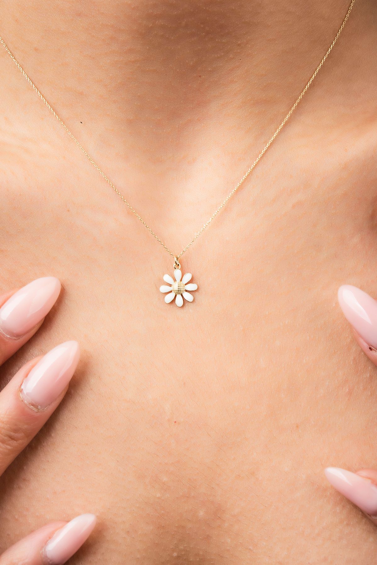 Papatya Hayalet Altın Kolye 8KLY804 - 1