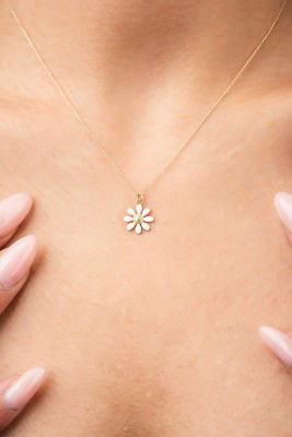 Papatya Hayalet Altın Kolye 8KLY804 - 5