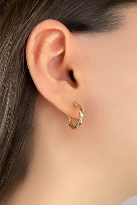 Parlak Altın Küpe 8KP2795 - 2