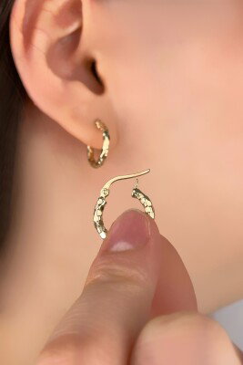 Parlak Altın Küpe 8KP2795 - 3