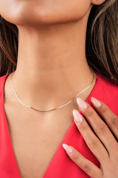 Parlak Altın Zincir 14ZNR3012 - Altınaşkı