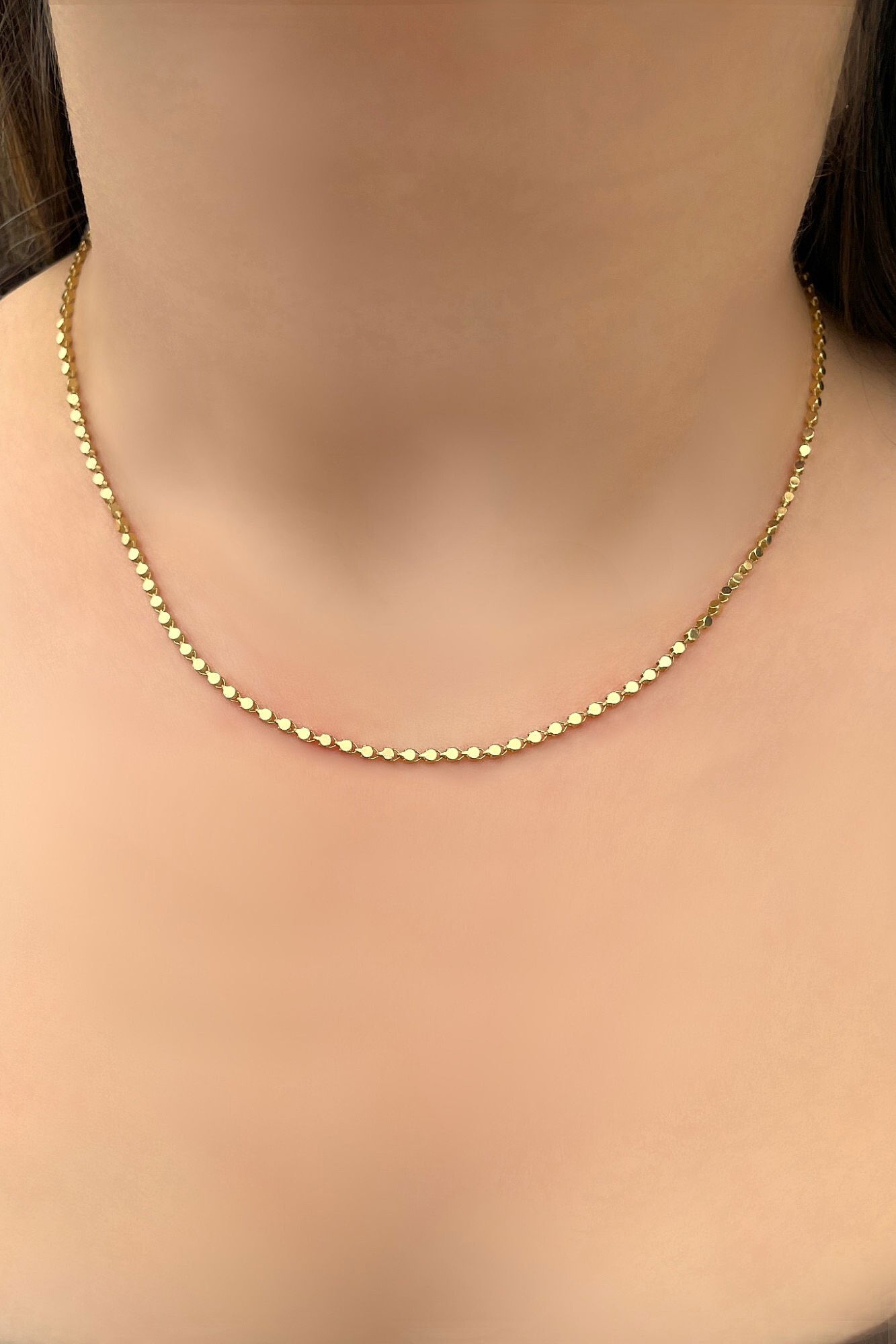 Parlak Altın Zincir 14ZNR3022 - 2