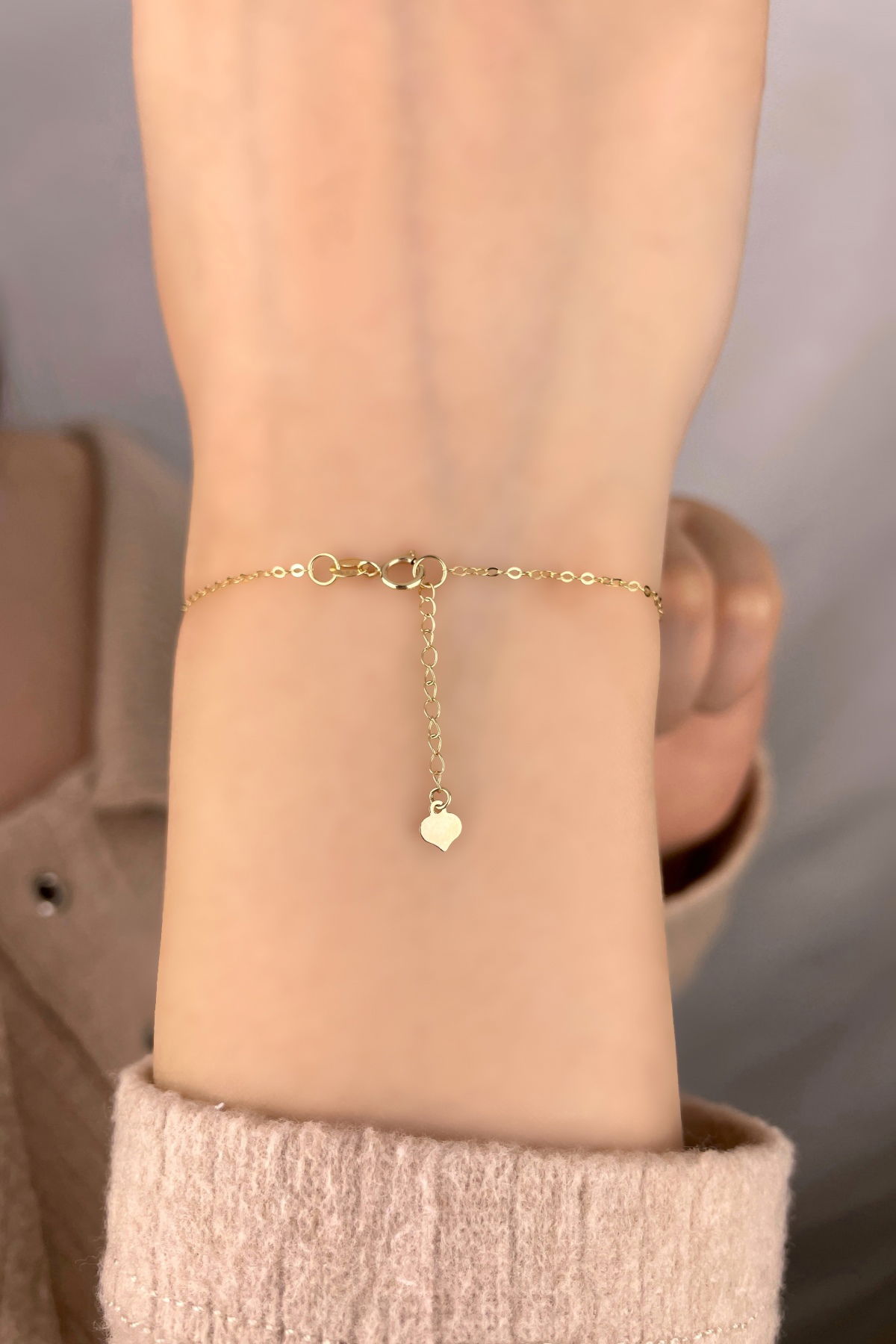 Parlak Toplu Altın Bileklik 14KNY890 - 3