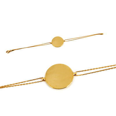 Plaka Altın Bileklik 14KNY110 - Altınaşkı