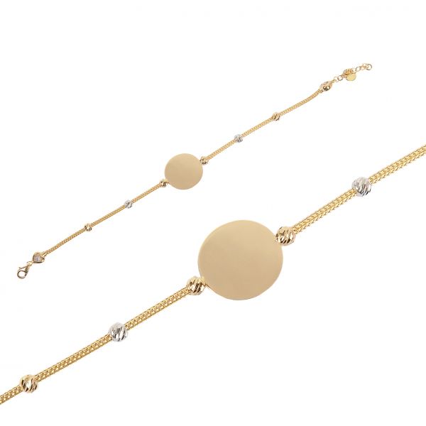 Plaka Altın Bileklik 14KNY755 - Altınaşkı