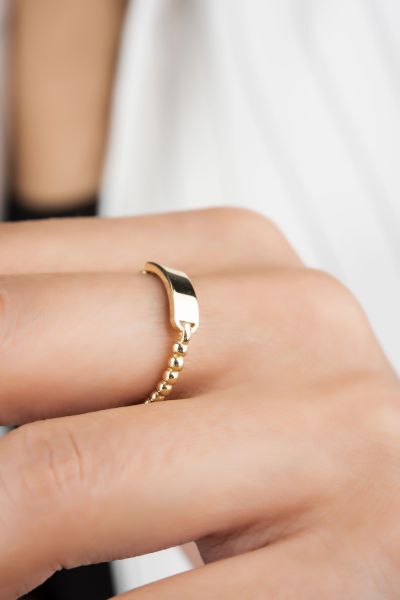 Plaka Altın Yüzük 14YZ2453 - Altınaşkı