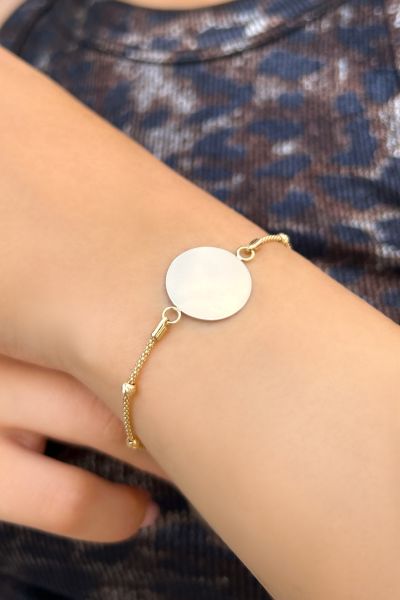 Plaka Dorika Altın Bileklik 8KNY8765 - Altınaşkı