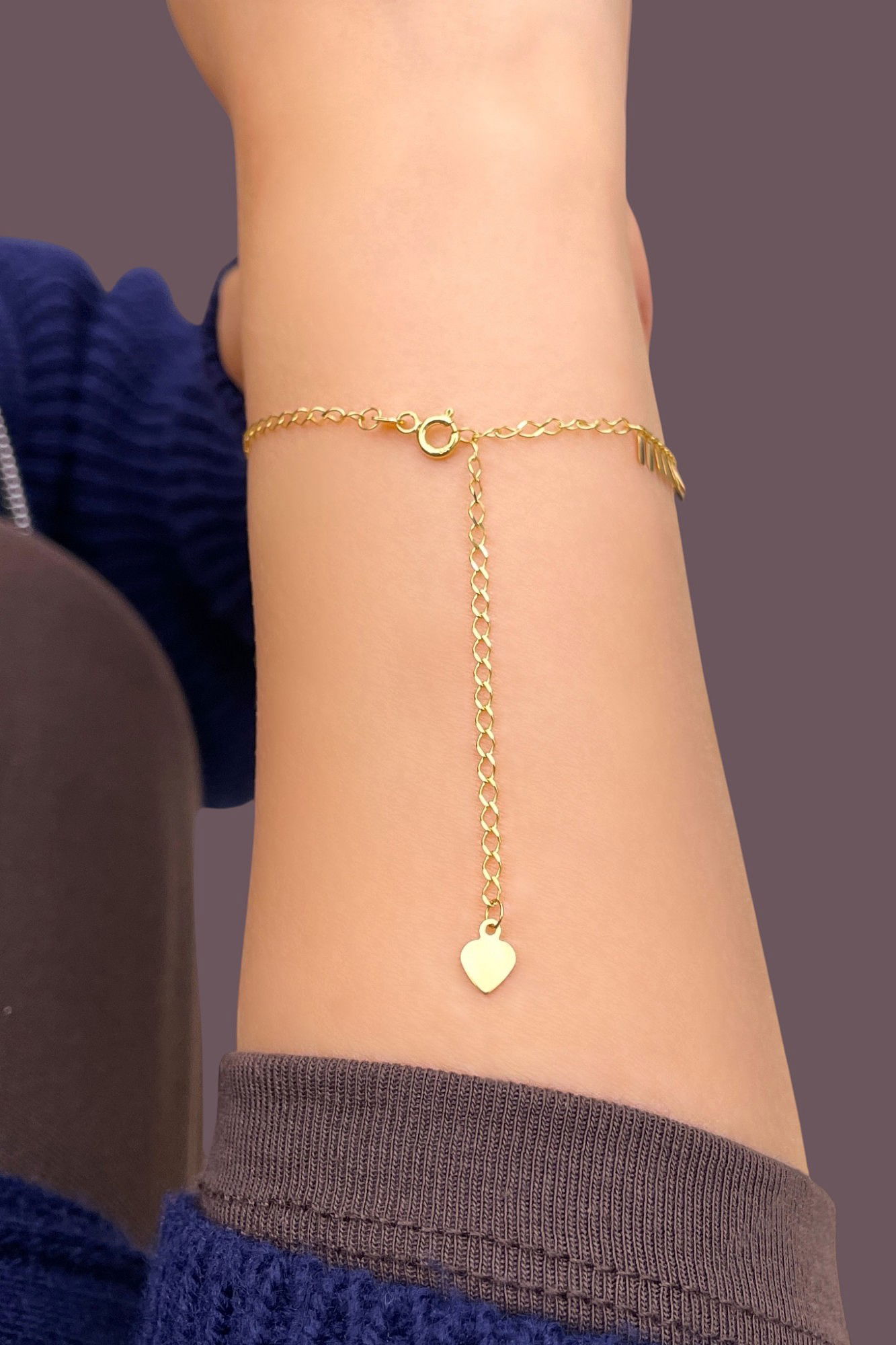 Plaka Pullu Altın Bileklik 8KNY8892 - 4