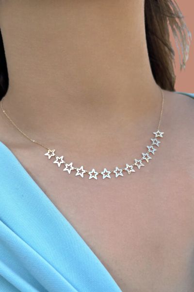 Plaka Yıldız Altın Kolye 14KLY4820 - Altınaşkı