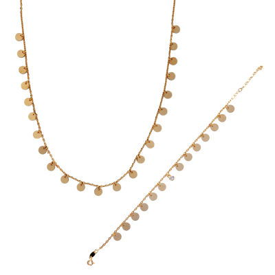 Pullu Altın İkili Set 14MNST2017 - Altınaşkı