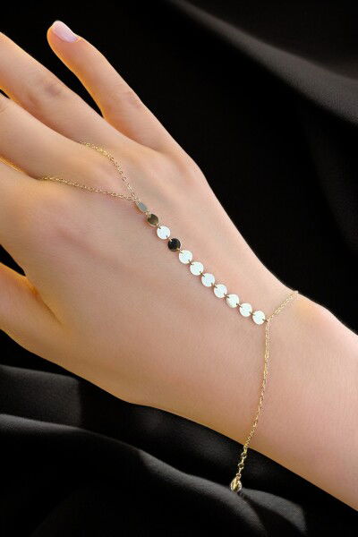 Pullu Altın Şahmeran Bileklik 14KNY7654 - Altınaşkı