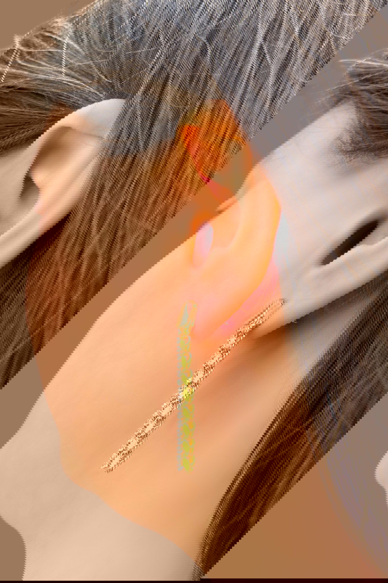 Pullu Suyolu Altın Küpe 14KP3784 - 2