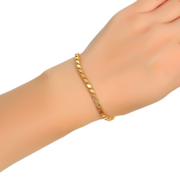 Pullu Zincirli Altın Bileklik 14ZNR2389 - Altınaşkı