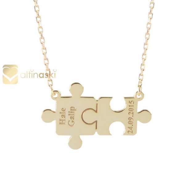 Puzzle İsimli Altın Kolye FYA171 - Altınaşkı