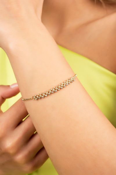 Renkli Dorika Toplu Altın Bileklık 14KNY1788 - Altınaşkı