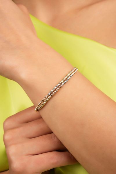 Renkli Dorika Toplu Altın Bileklık 14KNY4814 - Altınaşkı