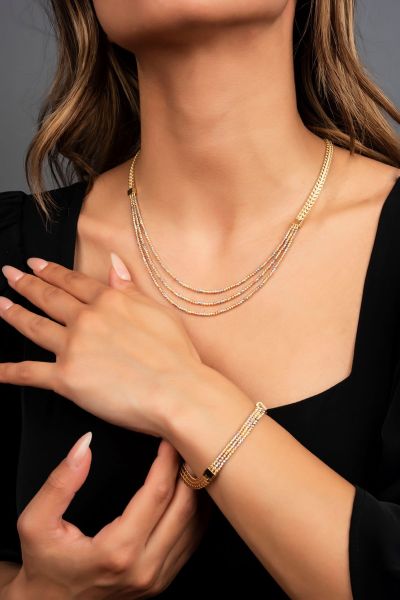 Renkli Dorikalı Altın Set 14SET6205 - Altınaşkı