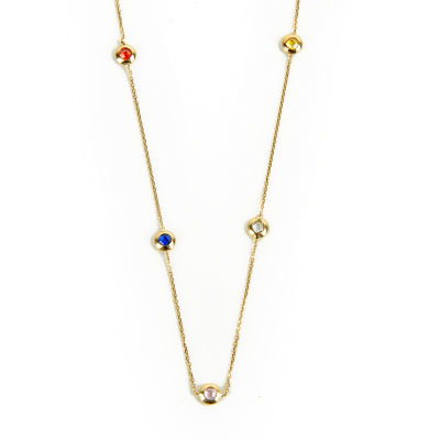Renkli Hayalet Altın Kolye 14KLY68 - Altınaşkı
