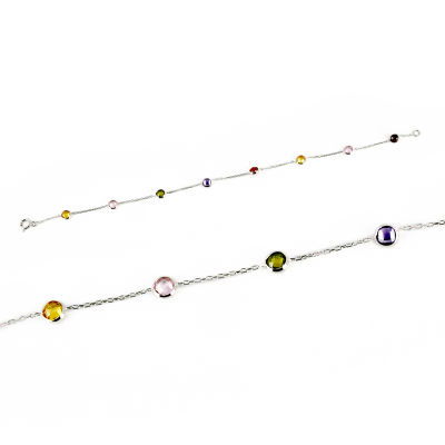 Renkli Taşlı Altın Bileklik 14KNY112 - Altınaşkı