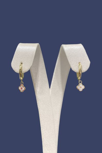 Sallantılı Çiçek Altın Küpe 14KP4868 - Altınaşkı