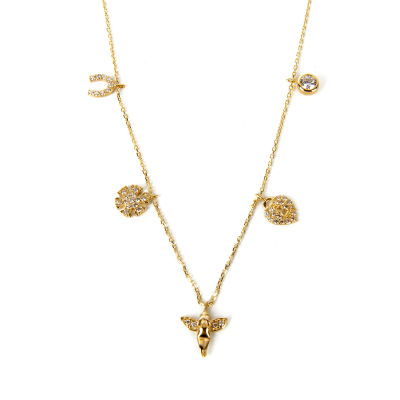 Şans Altın Kolye 14KLY49 - Altınaşkı