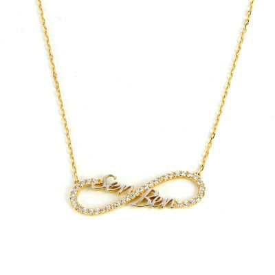 Sen&Ben Sonsuzluk Altın Kolye 14KLY109 - Altınaşkı