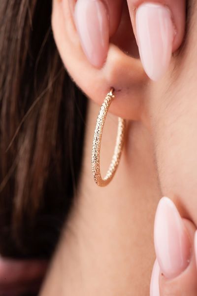 Simli Altın Küpe 14KP2273 - Altınaşkı