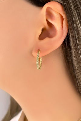 Simli Altın Küpe 8KP2853 - 2