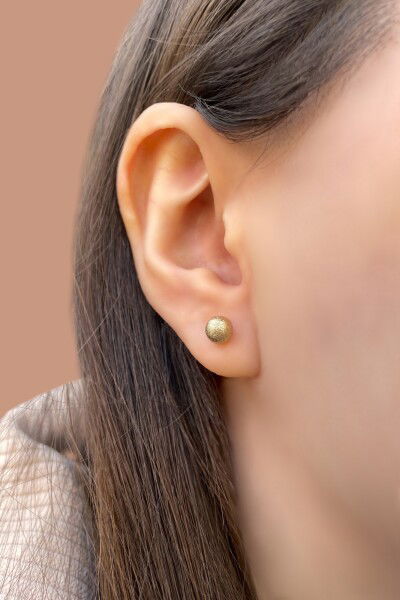 Simli Top Altın Küpe 14KP1852 - Altınaşkı