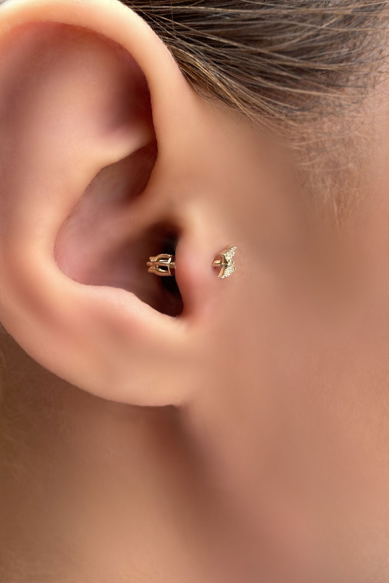Şimşek Altın Tragus Küpe 14KP8578 - 2