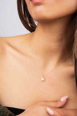 Sirius Yıldız Hayalet Altın Kolye 8KLY736 - 2