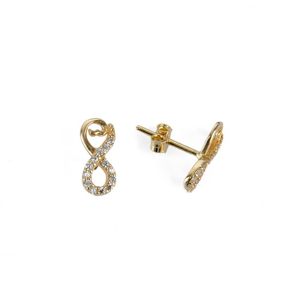 Sonsuzluk Altın Küpe 14KP999 - Altınaşkı