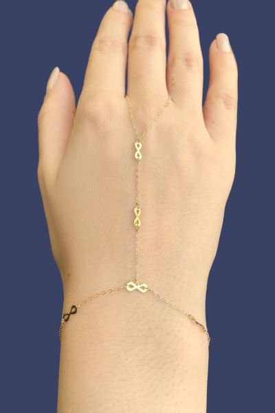 Sonsuzluk Altın Şahmeran Bileklik 14KNY2367 - Altınaşkı