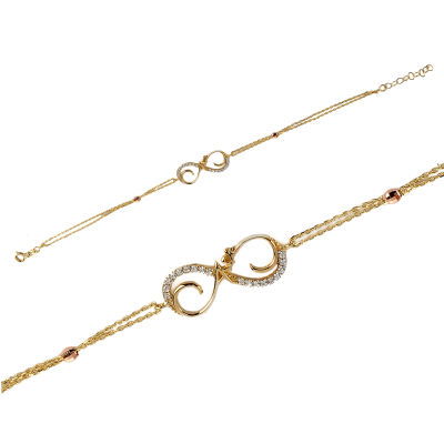 Sonsuzluk Aşk Altın Bileklik 14KNY353 - Altınaşkı