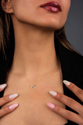 Sonsuzluk Hayalet Altın Kolye 8KLY519 - 1