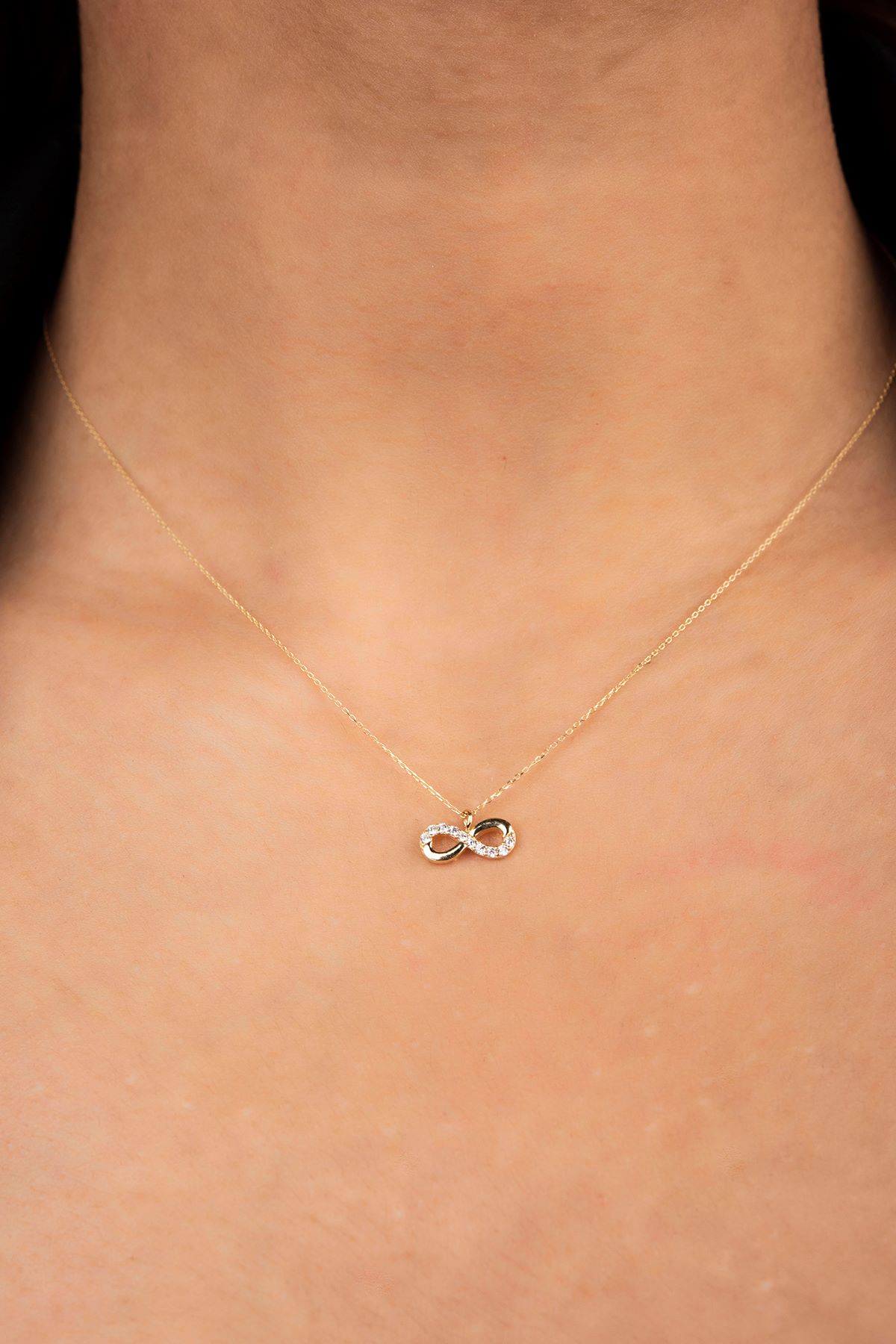 Sonsuzluk Hayalet Altın Kolye 8KLY519 - 2