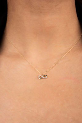 Sonsuzluk Hayalet Altın Kolye 8KLY519 - 2