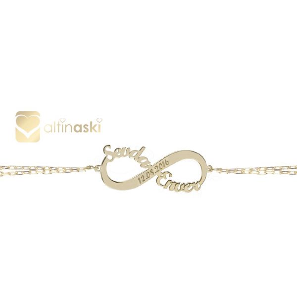 Sonsuzluk İsimli Altın Bileklik FYA202 - Altınaşkı
