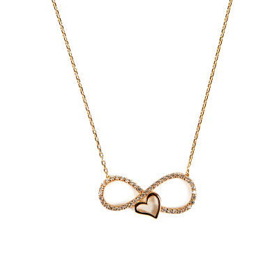 Sonsuzluk Kalpli Altın Kolye 14KLY494 - Altınaşkı