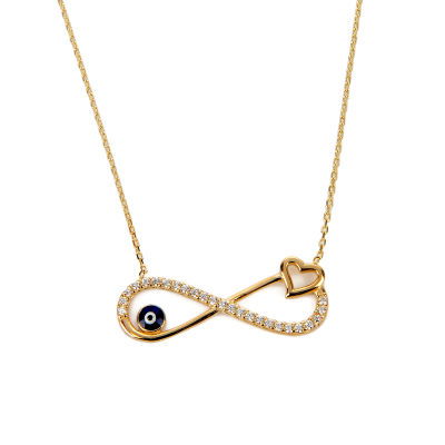 Sonsuzluk Kalpli Altın Kolye 14KLY785 - Altınaşkı