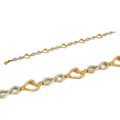 Sonsuzluk Kalpli Taşlı Altın Bileklik 14KNY33 - Altınaşkı