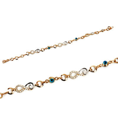 Sonsuzluk Nazar Boncuklu Altın Bileklik 14KNY233 - Altınaşkı