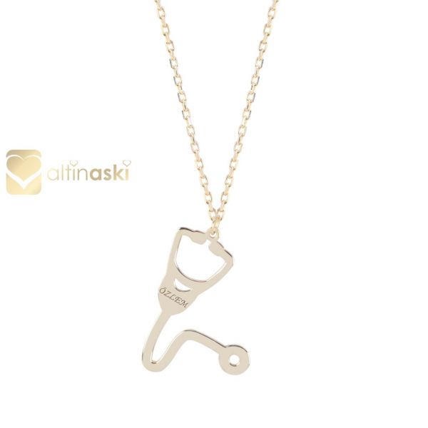 Steteskop İsimli Altın Kolye FYA152 - Altınaşkı
