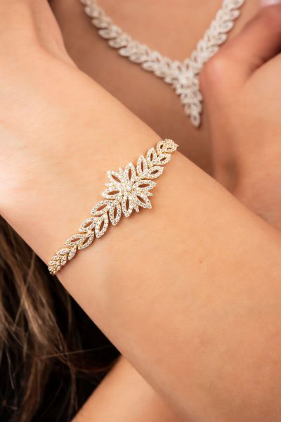 Taşlı Altın Bileklık 14KNY6060 - Altınaşkı