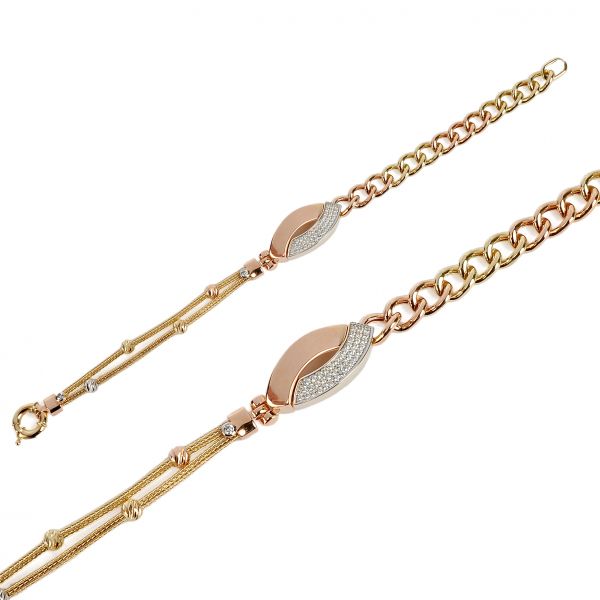 Taşlı Altın Bileklik 14KNY662 - Altınaşkı